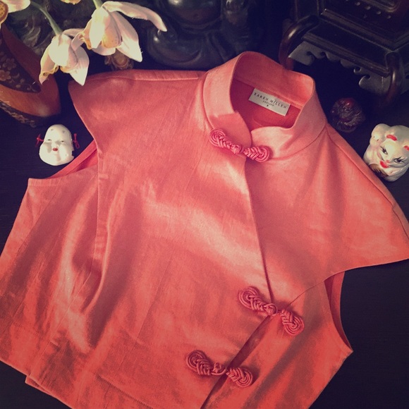 Karen Millen Tops - 1995 Vintage Chinese Style Peach Top